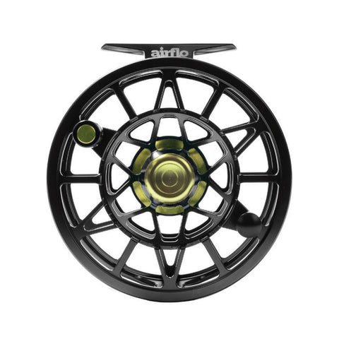 Airflo V2 large arbour fly reel, black #5/6 with Airflo reel pouch