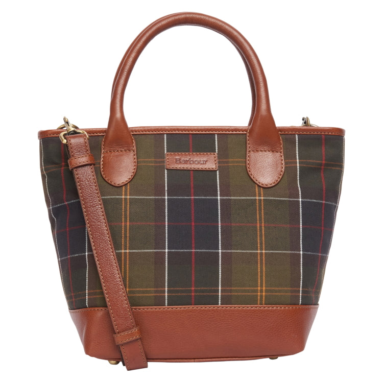 Barbour Ladies Katrine Leather Tote Bag - Classic Tartan