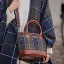 Barbour Ladies Katrine Leather Tote Bag - Classic Tartan