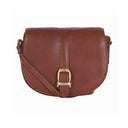 Barbour Ladies Laire Leather Saddle Bag - Brown