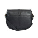 Barbour Laire Medium Leather Saddle Bag - Black