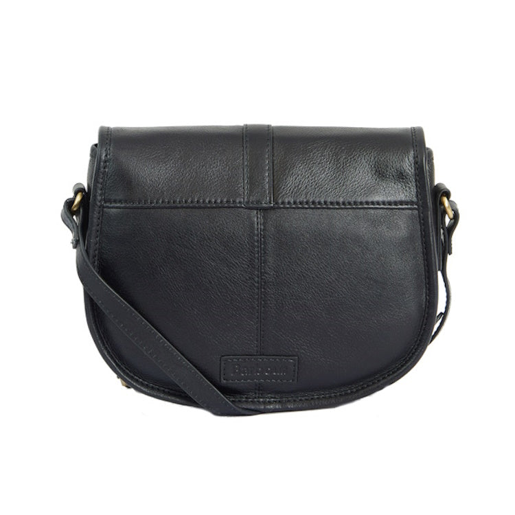 Barbour Laire Medium Leather Saddle Bag - Black