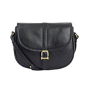 Barbour Laire Medium Leather Saddle Bag - Black