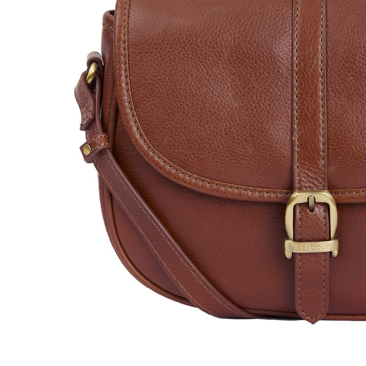 Barbour Laire Medium Leather Saddle Bag - Brown