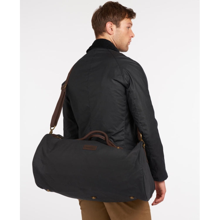 Barbour wax holdall duffle on sale bag