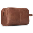 Hoggs of Fife Monarch Leather Wash Bag - Hazelnut