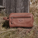 Hoggs of Fife Monarch Leather Wash Bag - Whisky