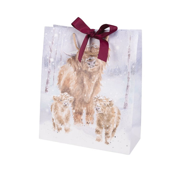 Wrendale Designs Large Christmas Gift Bag - A Highland Christmas