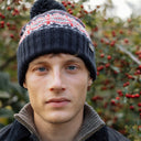 Barbour Case Fair Isle Beanie - Blue Granite