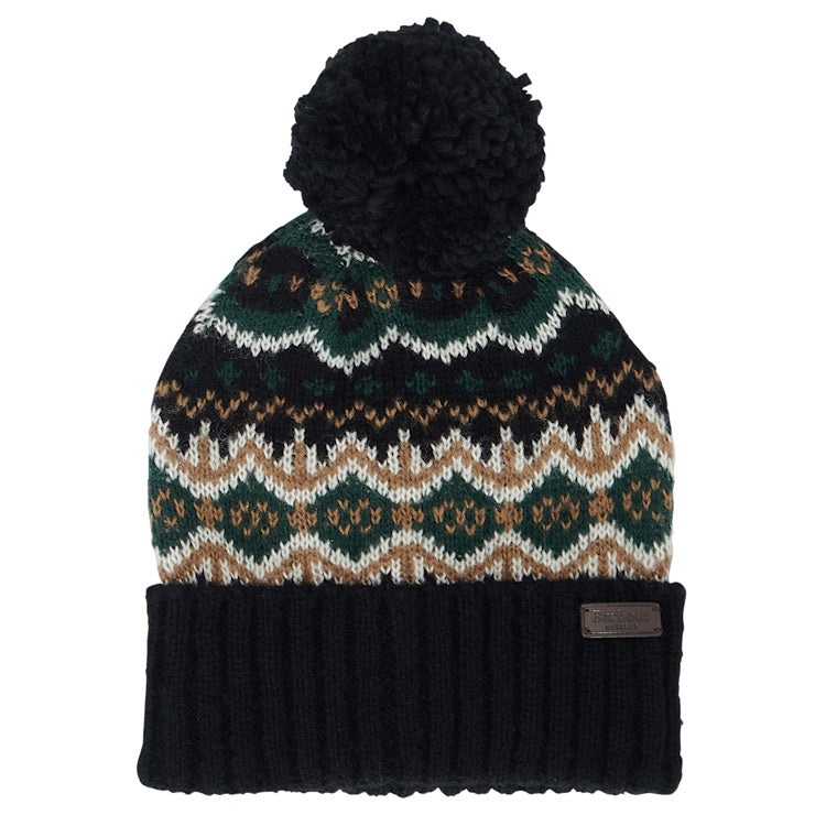 Barbour Case Fair Isle Beanie - Green Loch