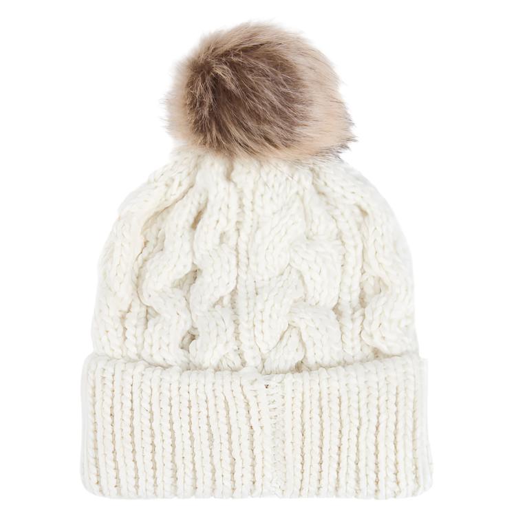 Barbour Ladies Penshaw Cable Beanie - Cloud