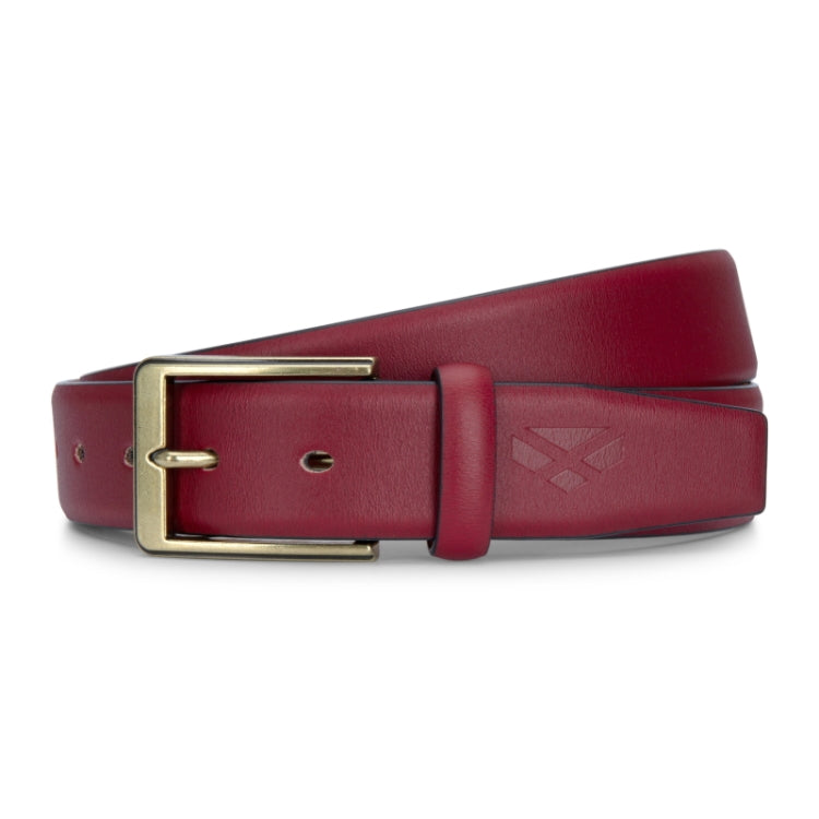 Hoggs of Fife Feather Edge Leather 35mm Belt - Tan