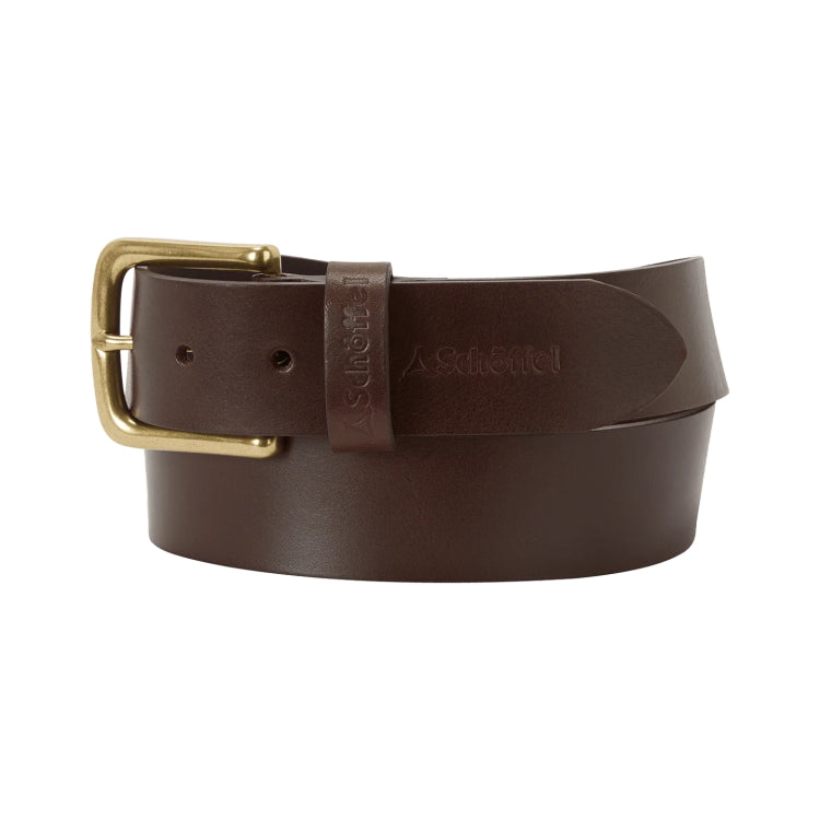 Schoffel Castleton Leather Belt - Dark Brown