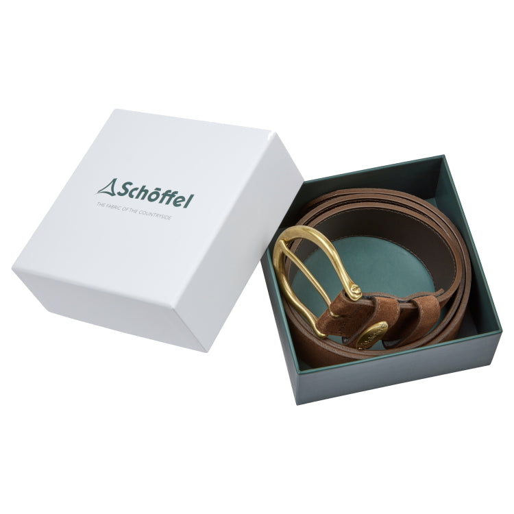 Schoffel Ladies Dovedale Suede Belt - Chocolate Suede