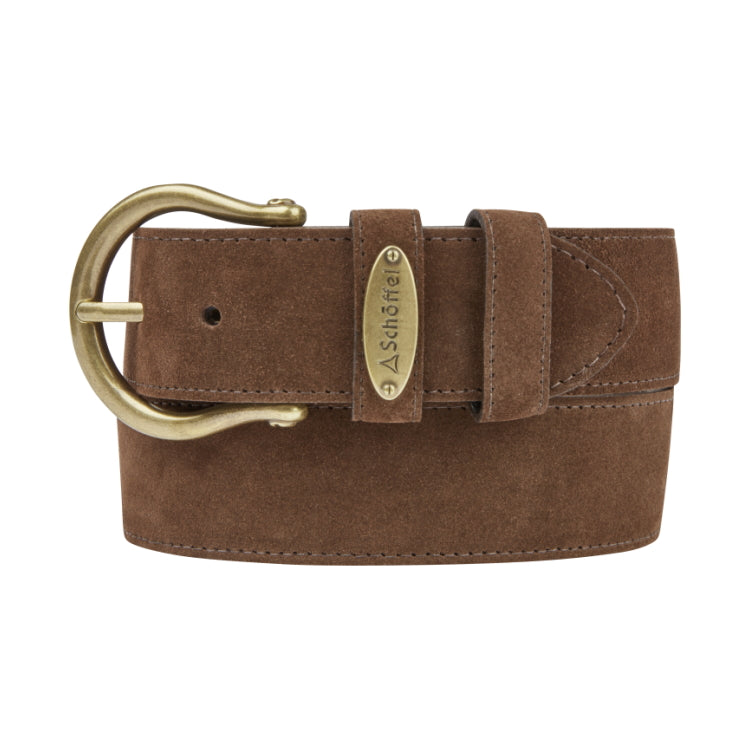 Schoffel Ladies Dovedale Suede Belt - Chocolate Suede