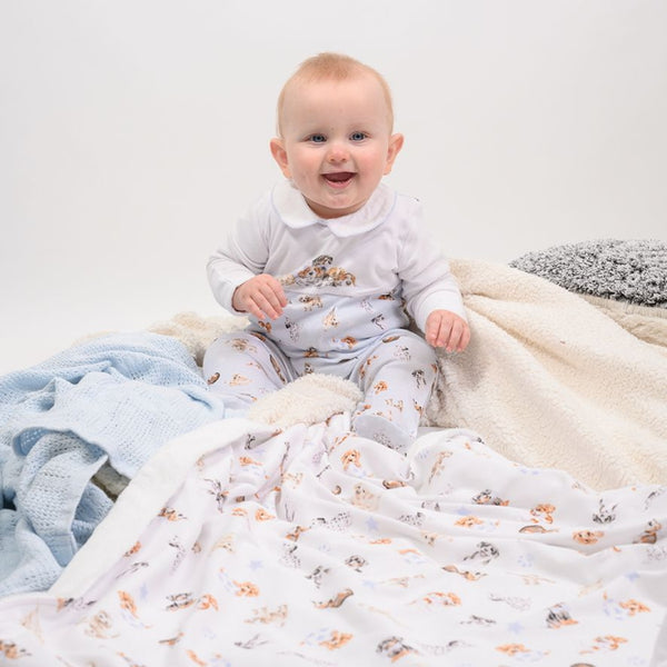 Wrendale Designs Little Paws Dog Printed Babygrow