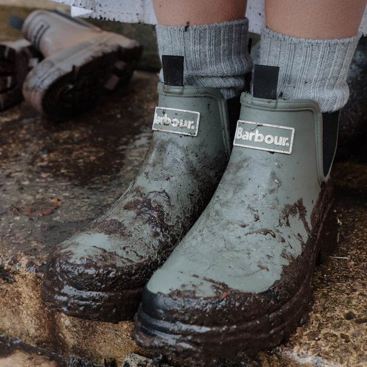 Barbour Ladies Nimbus Chelsea Welly - Olive/Black