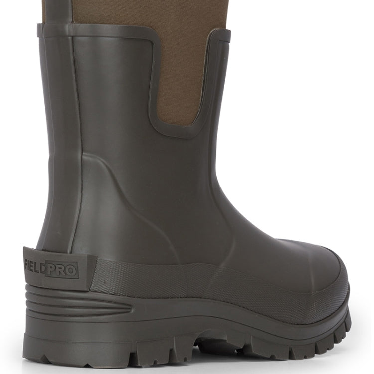 Hoggs of Fife Newport Neoprene 5mm Wellington Boots - Bark/Olive