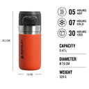 Stanley Quick-Flip Water Bottle - 0.47L - Tigerlily Plum