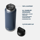 Yeti Rambler 46oz Insulated Bottle with Chug Cap - Navy