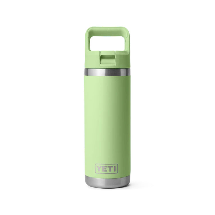 Yeti Rambler 18oz Insulated Bottle with Colour Matched Straw Cap - Key Lime