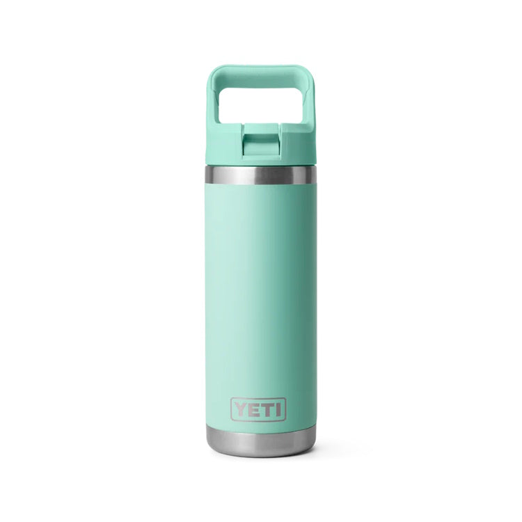 Yeti Rambler 18oz Insulated Bottle with Colour Matched Straw Cap - Seafoam