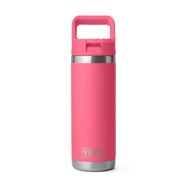 Yeti Rambler 18oz Insulated Bottle with Straw Cap - Tropical Pink