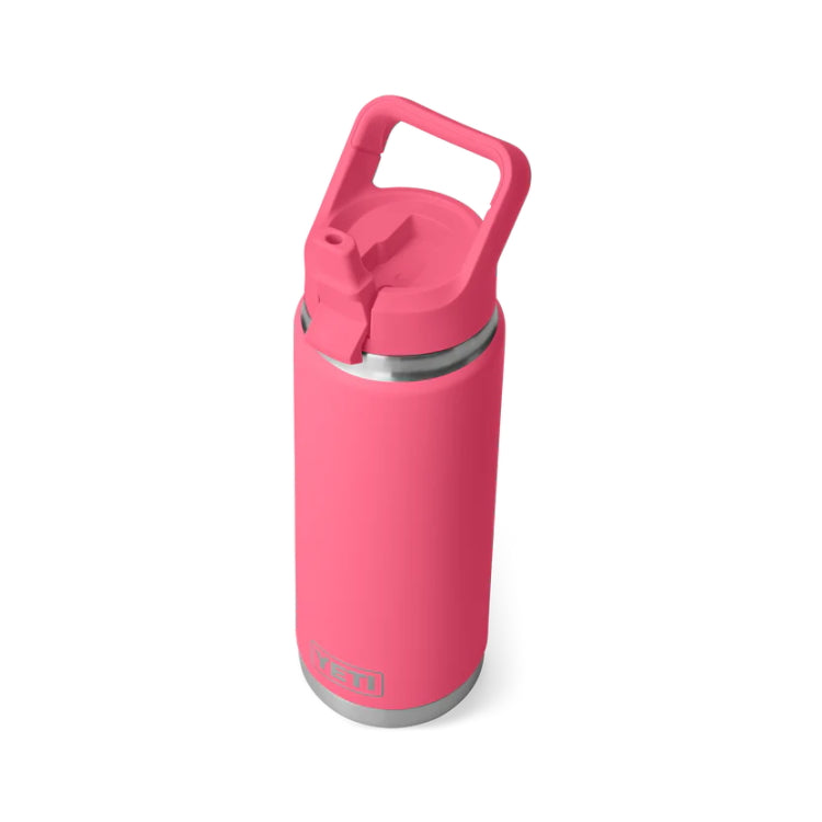 Yeti Rambler 26oz Insulated Bottle with Colour Matched Straw Cap - Tropical Pink