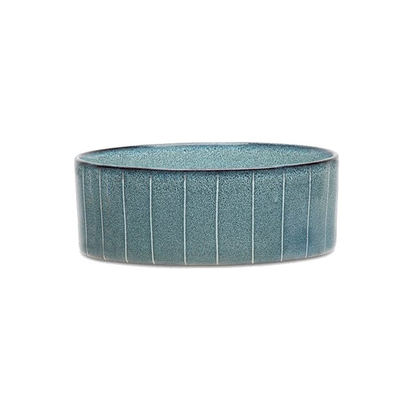 Scruffs Reactive Glaze Dog Bowl - Pinstripe