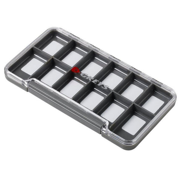 Greys Slim Waterproof Fly Box - 12 Compartments