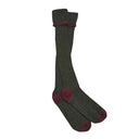 Barbour Contrast Gun Stockings - Olive/Cranberry