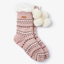 Barbour Ladies Fairisle Lounge Socks - Chocolate Mix