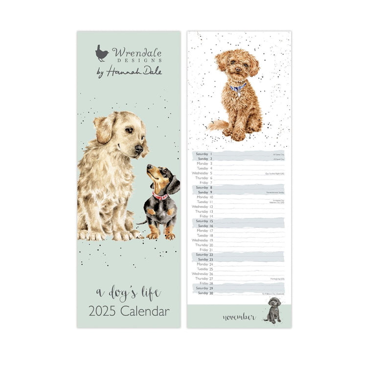 Wrendale Designs A Dogs Life 2025 Slim Calendar