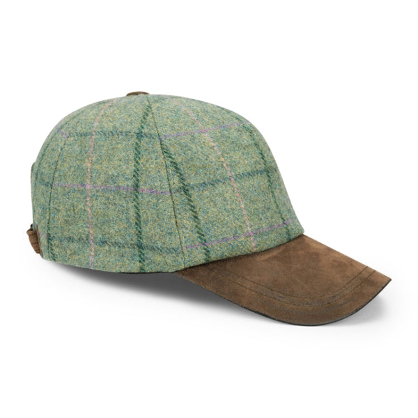 Hoggs of Fife Ladies Roslin Tweed Baseball Cap - Spring Bracken