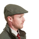 Schoffel Tweed Classic Cap - Loden Green Herringbone Tweed