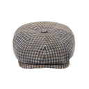 Stetson Hatteras Linen/Cotton Houndstooth Cap - Multicolour Houndstooth