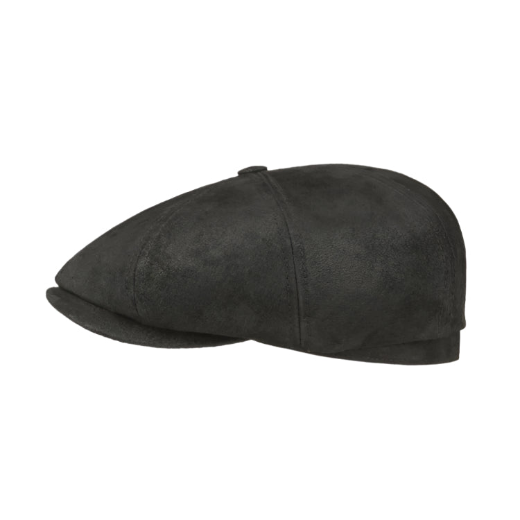 Stetson Hatteras Pigskin Leather Cap - Black