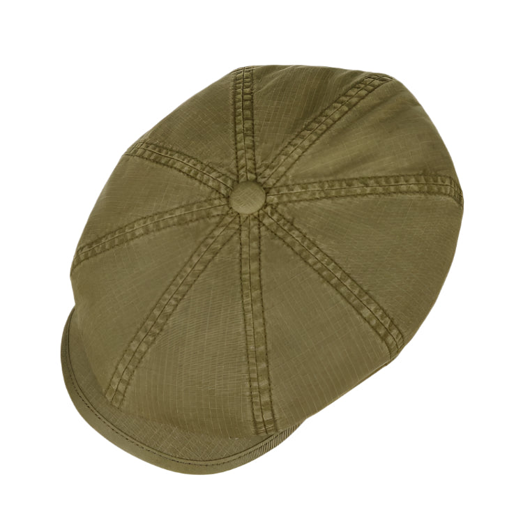 Stetson Hatteras Ripstop Water Repellent Flat Cap - Olive