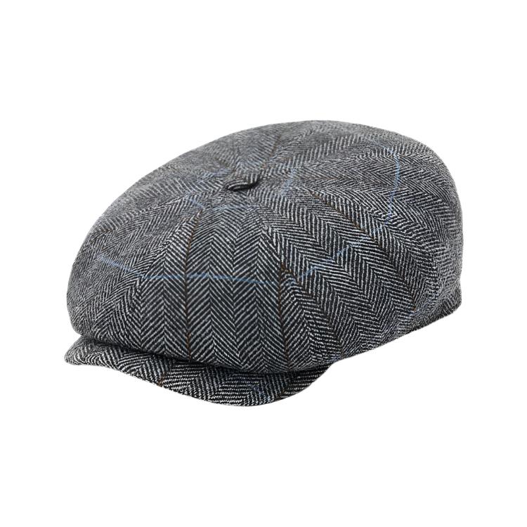 Stetson Hatteras Wool Herringbone Cap - Grey