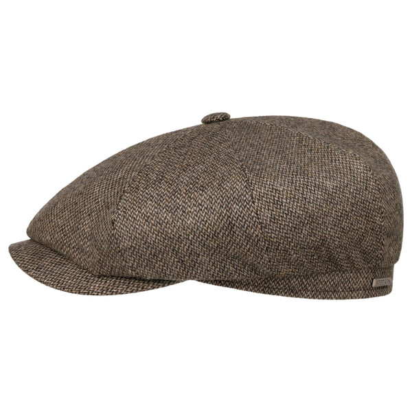 Stetson Hatteras Wool Flat Cap - Sand/Black