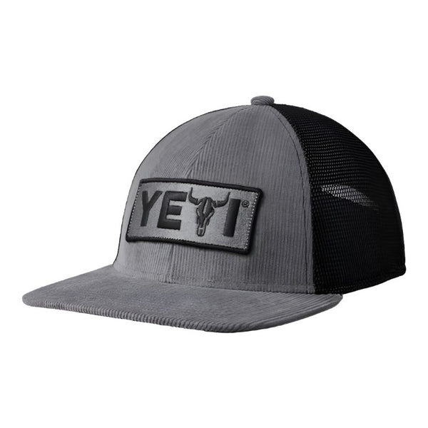 Yeti Steer 5 Panel Flat Brim Trucker Cap - Grey