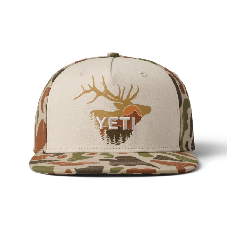 Yeti Sunrise Elk Flat Brim Cap