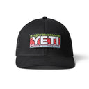 Yeti Rainbow Trout Logo Badge Trucker Cap - Black