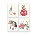 Wrendale Designs Charity Boxed Mini Christmas Cards - Duck Mouse Dog Cat Box of 16