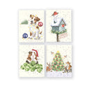 Wrendale Designs Charity Boxed Mini Christmas Cards - Dog Robin Guinea Pig Tree Box of 16