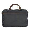 Barbour Wax Leather Briefcase - Navy