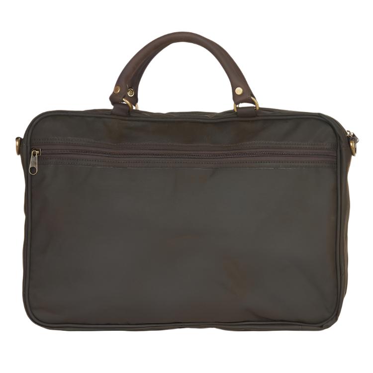 Barbour Wax Leather Briefcase - Olive