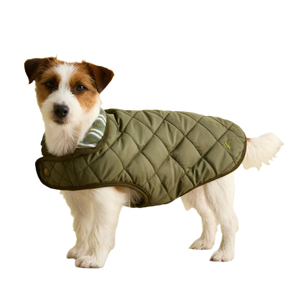 Joules Quilted Dog Coat - Khaki