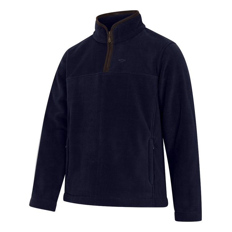 Hoggs of Fife Stenton 1/4 Zip Fleece - Midnight Navy