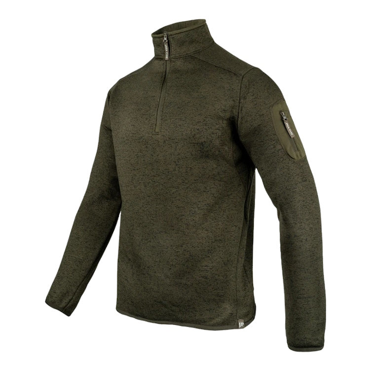 Jack Pyke Melange Quarter Zip Fleece - Green Fleck